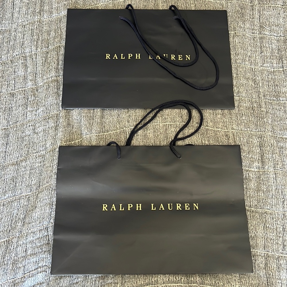 Two medium Ralph Lauren shopping bags